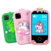 FUFFi-Kids Phone, Cute Horse/dinosaur Design, 2.8 Inch Screen,3MP Camera, Flashlight/picture/voice Recording/learning/games Toy Phone